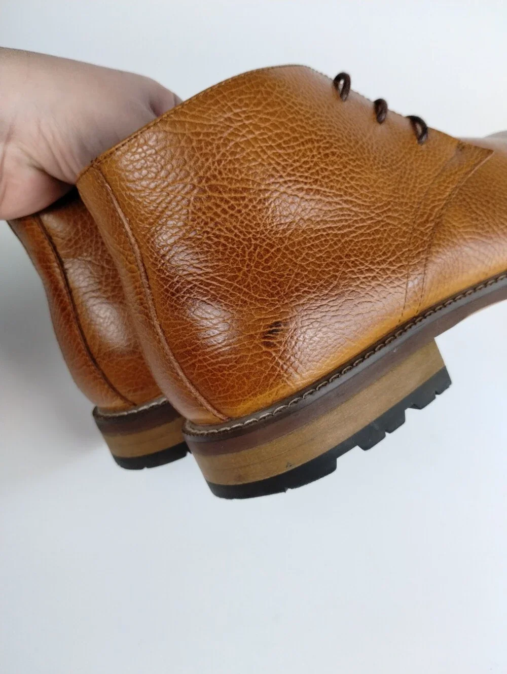 Carlo Morandi Classic Chukka Boots Leather Shoes Mid English Tan Mens Sz 9 D